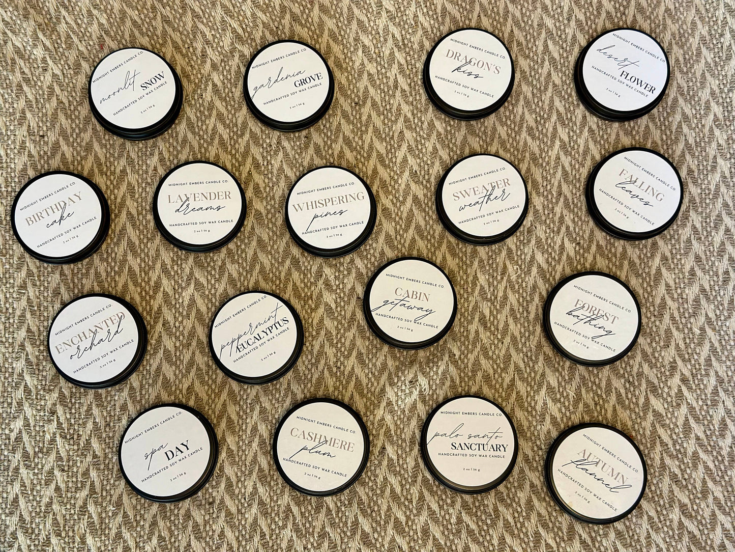 2 oz. | Travel Tin Soy Candles | Hand poured | Event Favors