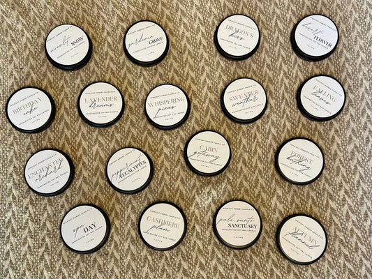 2 oz. | Travel Tin Soy Candles | Hand poured | Event Favors