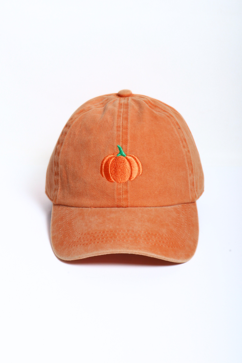 PUMPKIN Embroidery Fall Baseball Cap