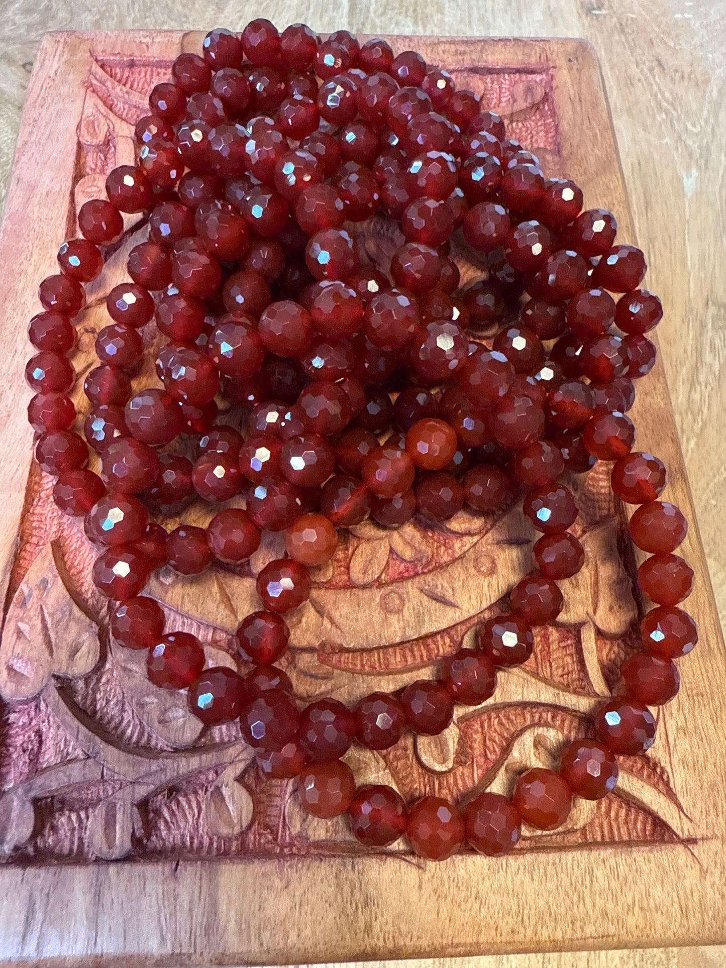Faceted Gemstone Beaded Bracelet