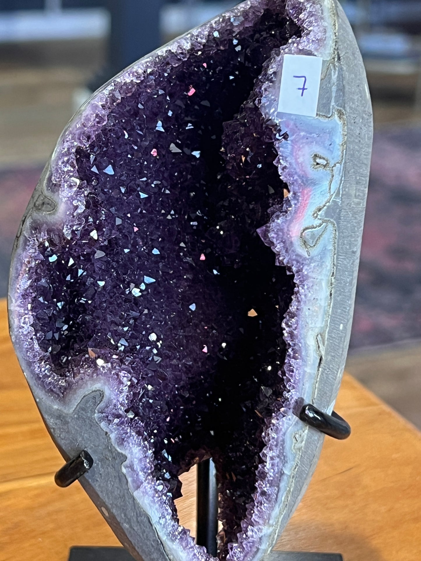 Uruguayan Amethyst Geode with Custom Stand