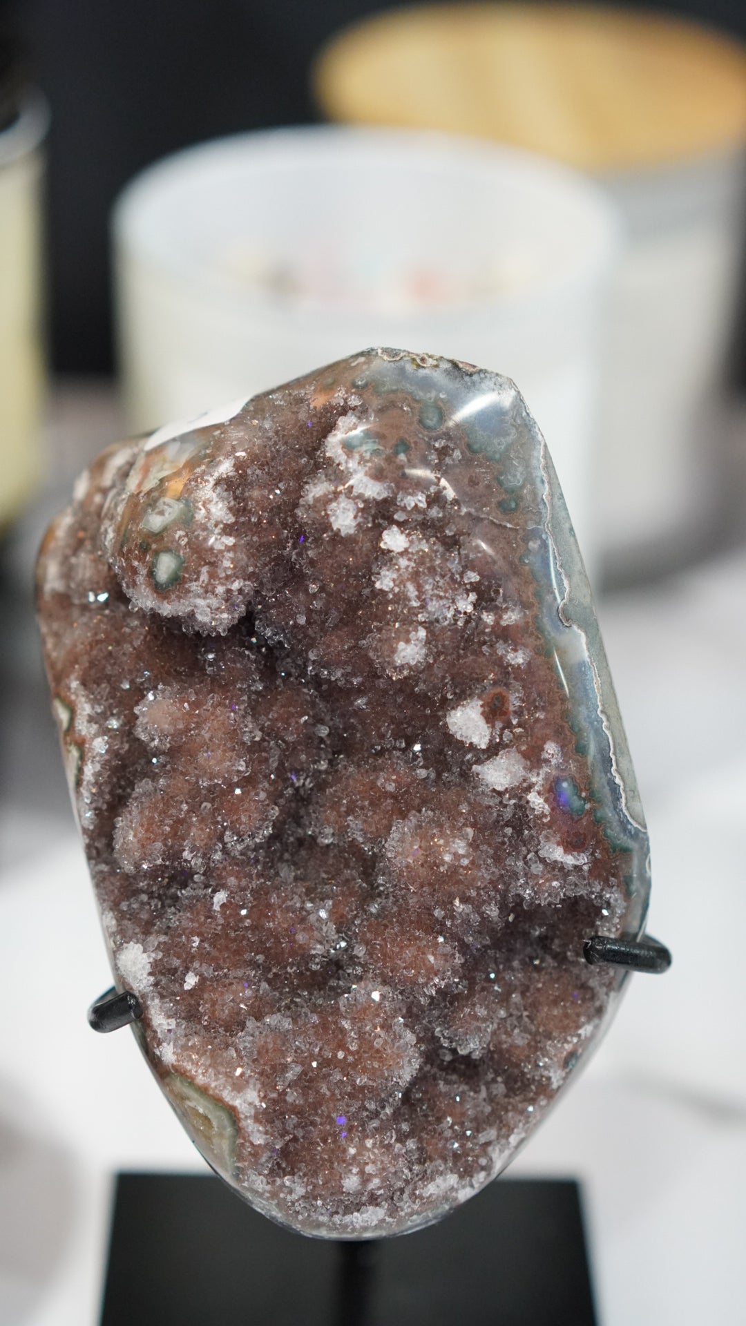 Uruguayan Amethyst Geode with Custom Stand
