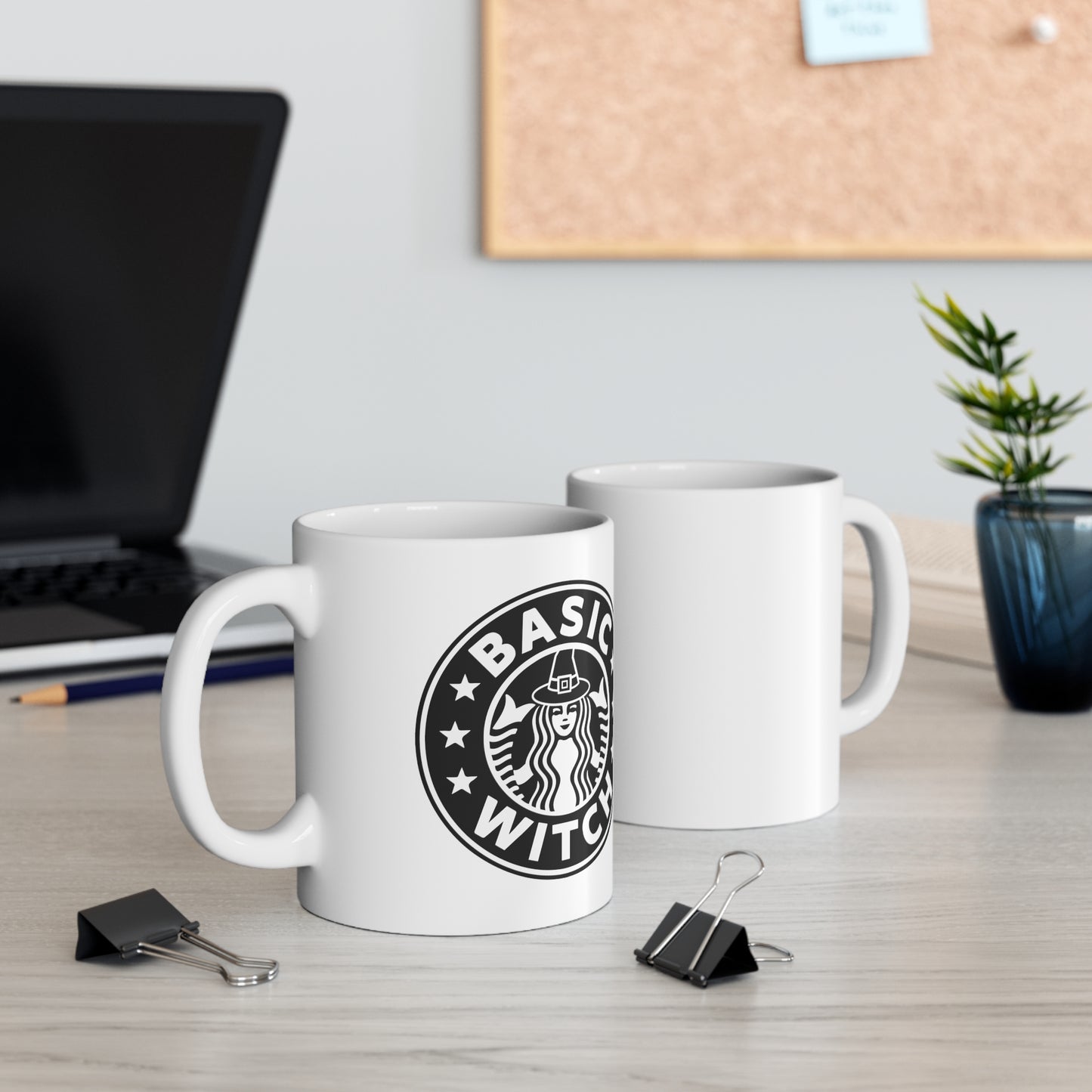 โ "Basic Witch" Starbucks-Style Ceramic Coffee Mug โ