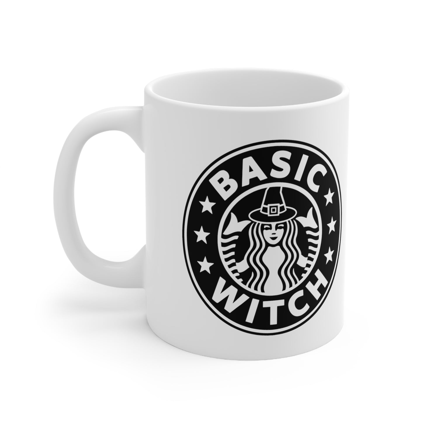 โ "Basic Witch" Starbucks-Style Ceramic Coffee Mug โ