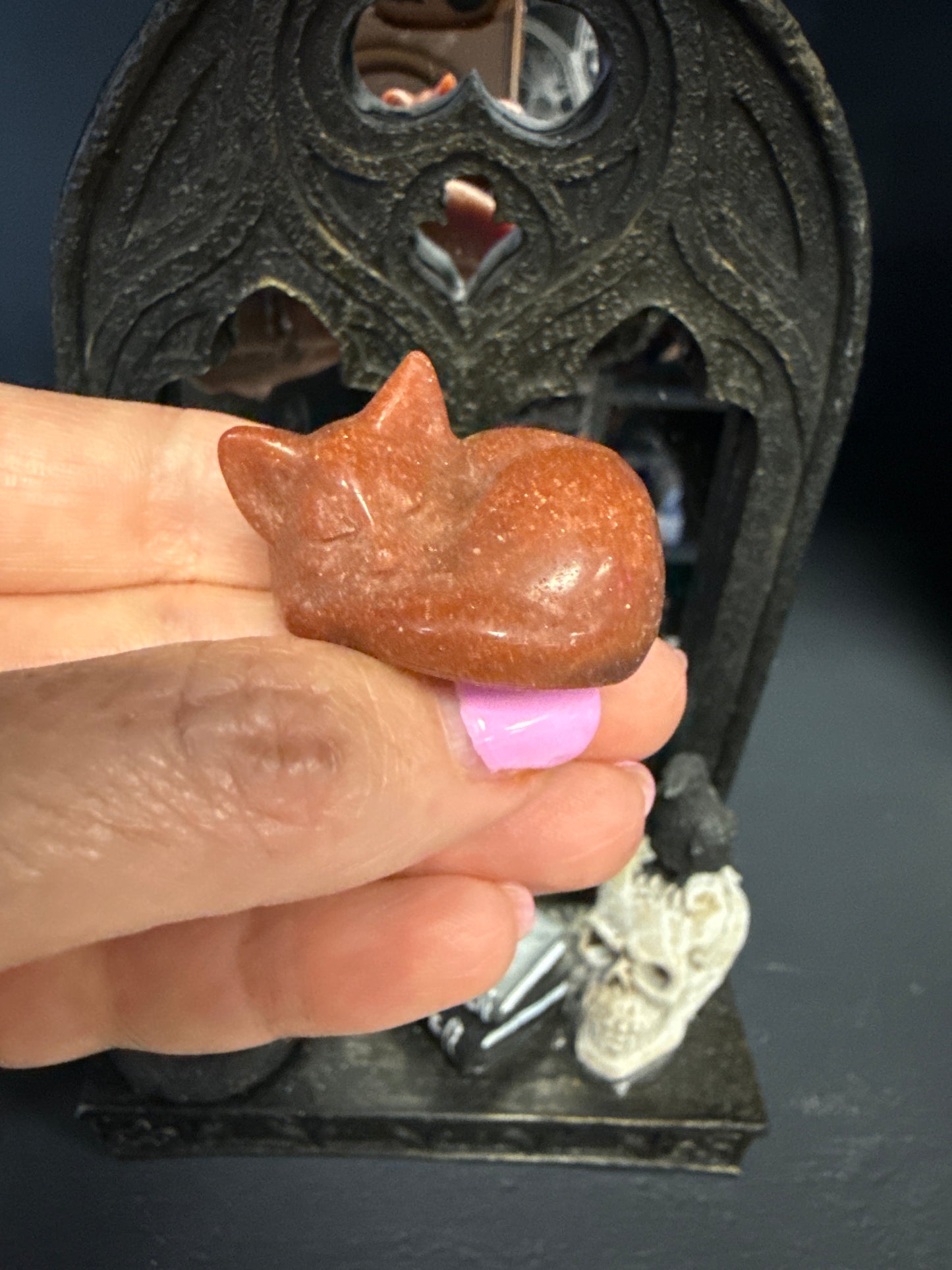 Sleeping Cat Crystal Carvings