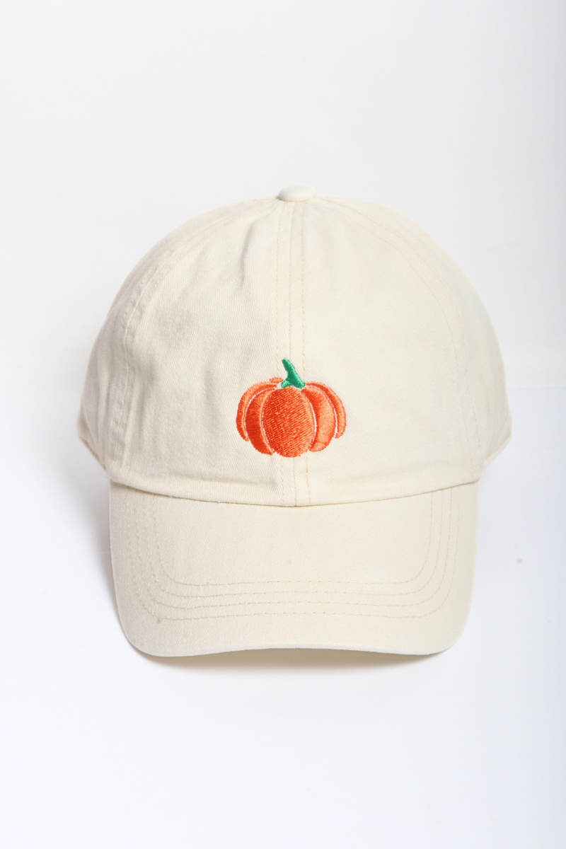 PUMPKIN Embroidery Fall Baseball Cap