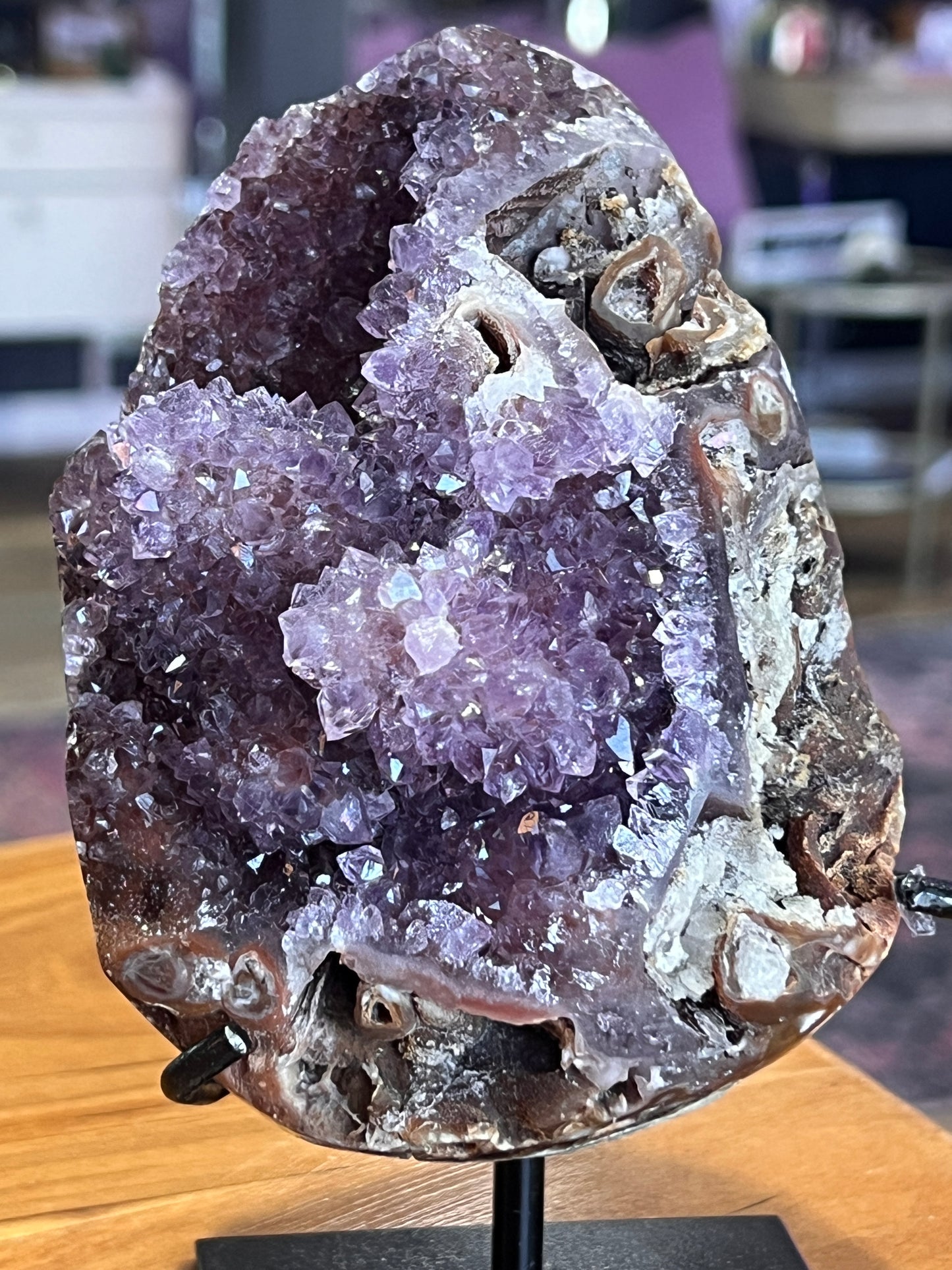 Uruguayan Amethyst Geode with Custom Stand