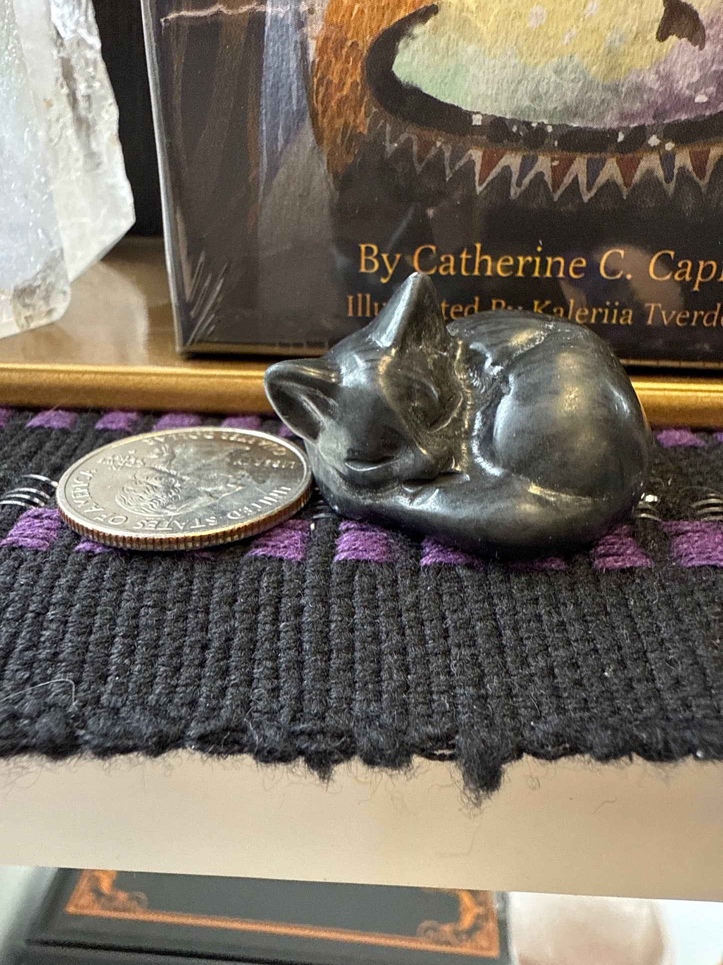Sleeping Cat Crystal Carvings
