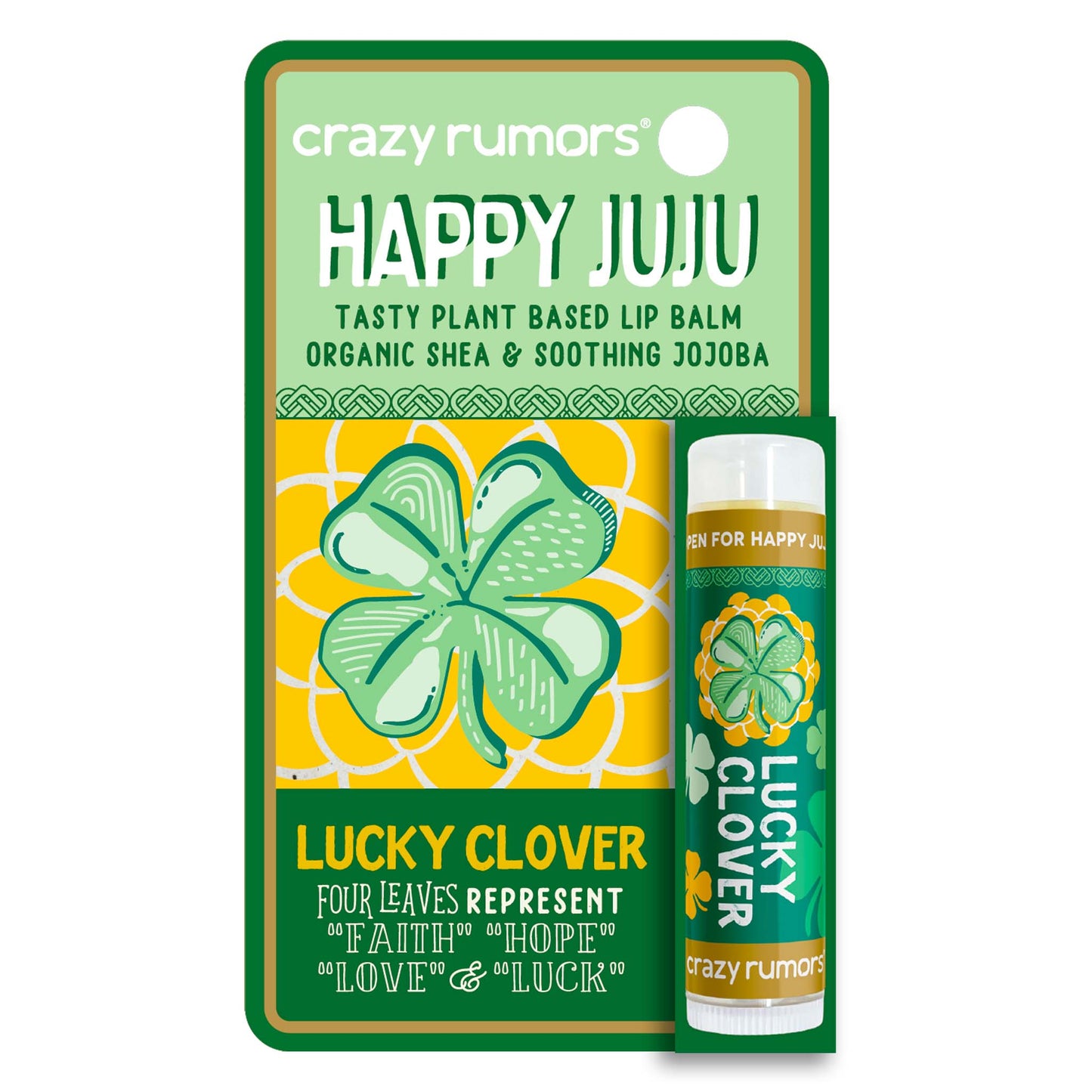 All Natural, Vegan Happy Juju-Lucky Clover Lip Balm Gift Box