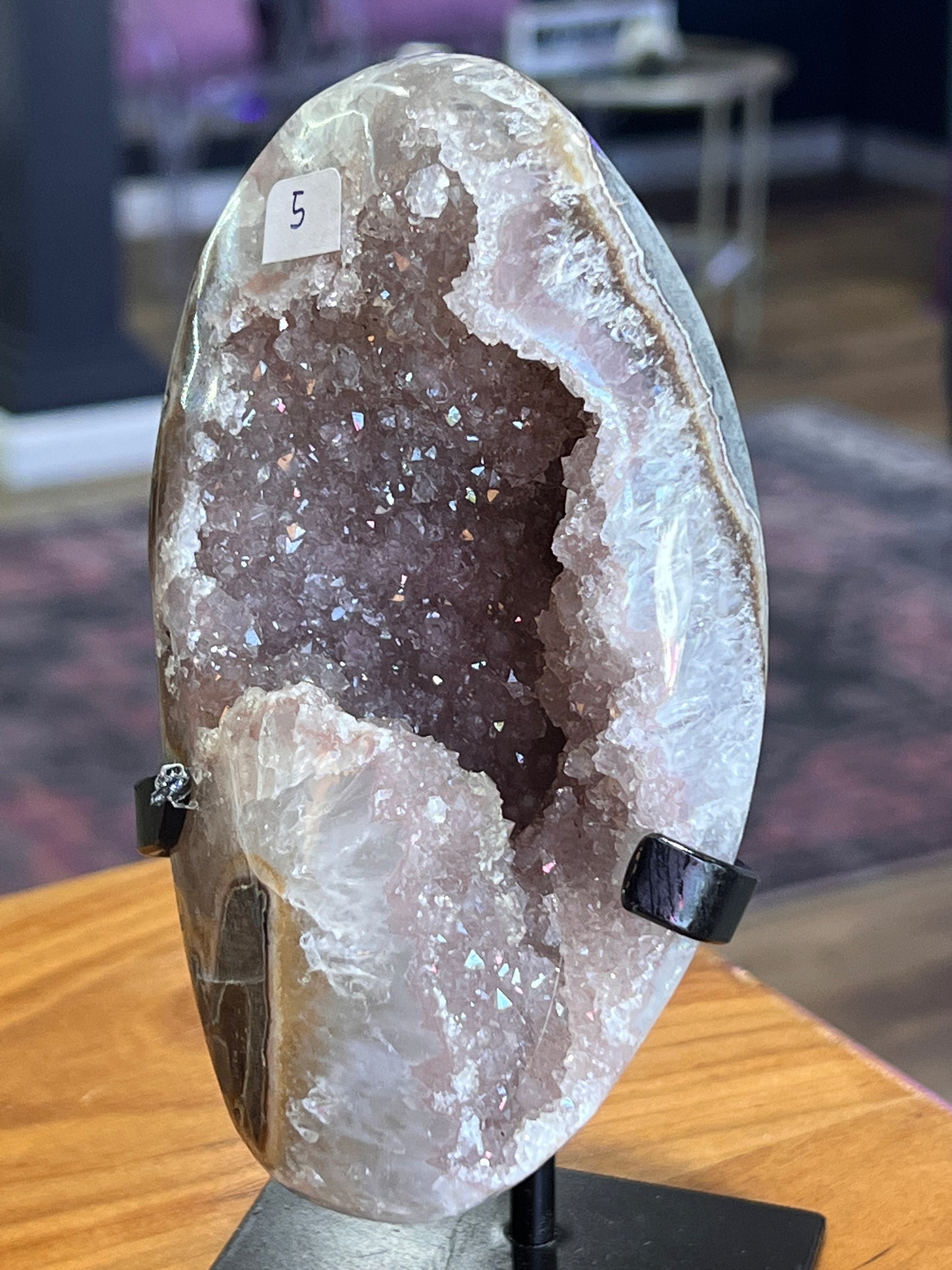 Uruguayan Amethyst Geode with Custom Stand