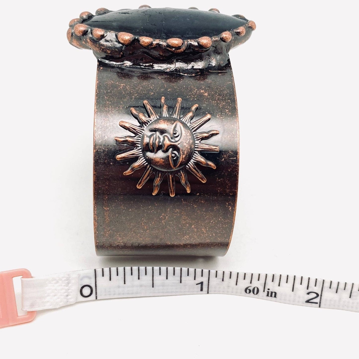 Sun & Star Charm Cuff Bangle Bracelet