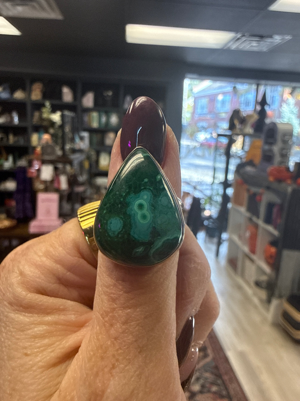 Chrysocolla Malachite Ring