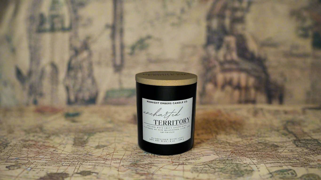 Uncharted Territory Crystal Candle | Hand Poured | Soy Wax