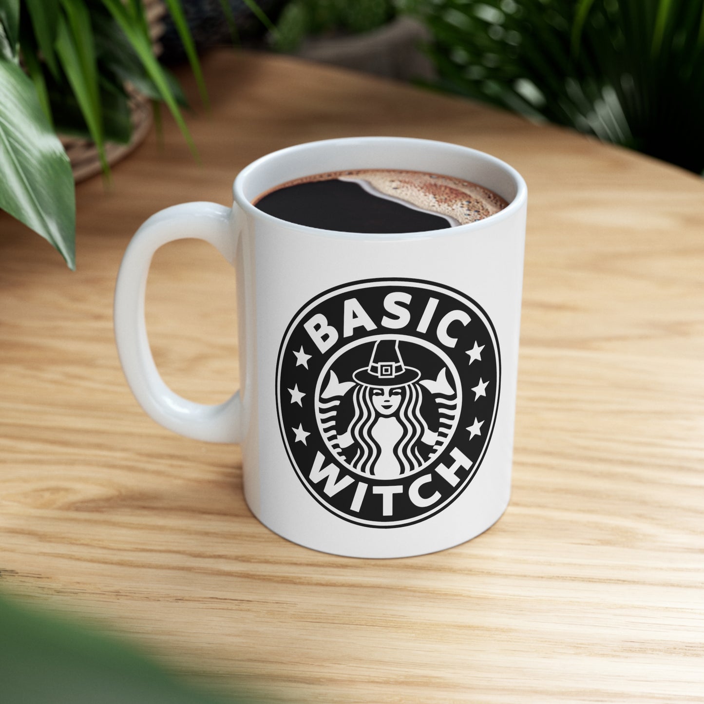โ "Basic Witch" Starbucks-Style Ceramic Coffee Mug โ
