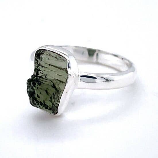 Moldavite Rare Ring