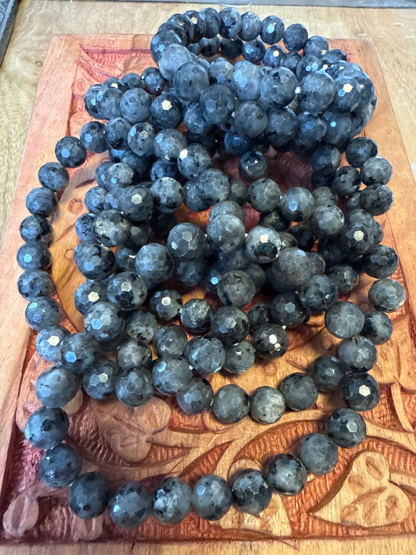 Faceted Gemstone Beaded Bracelet