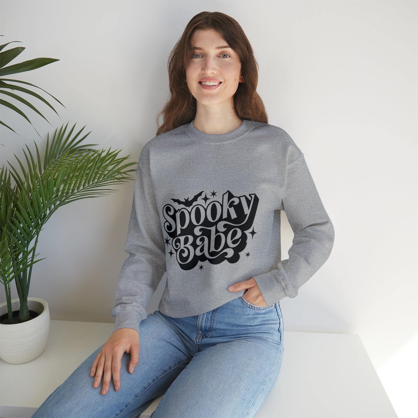 Spooky Babe Sweatshirt - Halloween Sweatshirt - Fall Sweatshirt - Retro Halloween Shirt