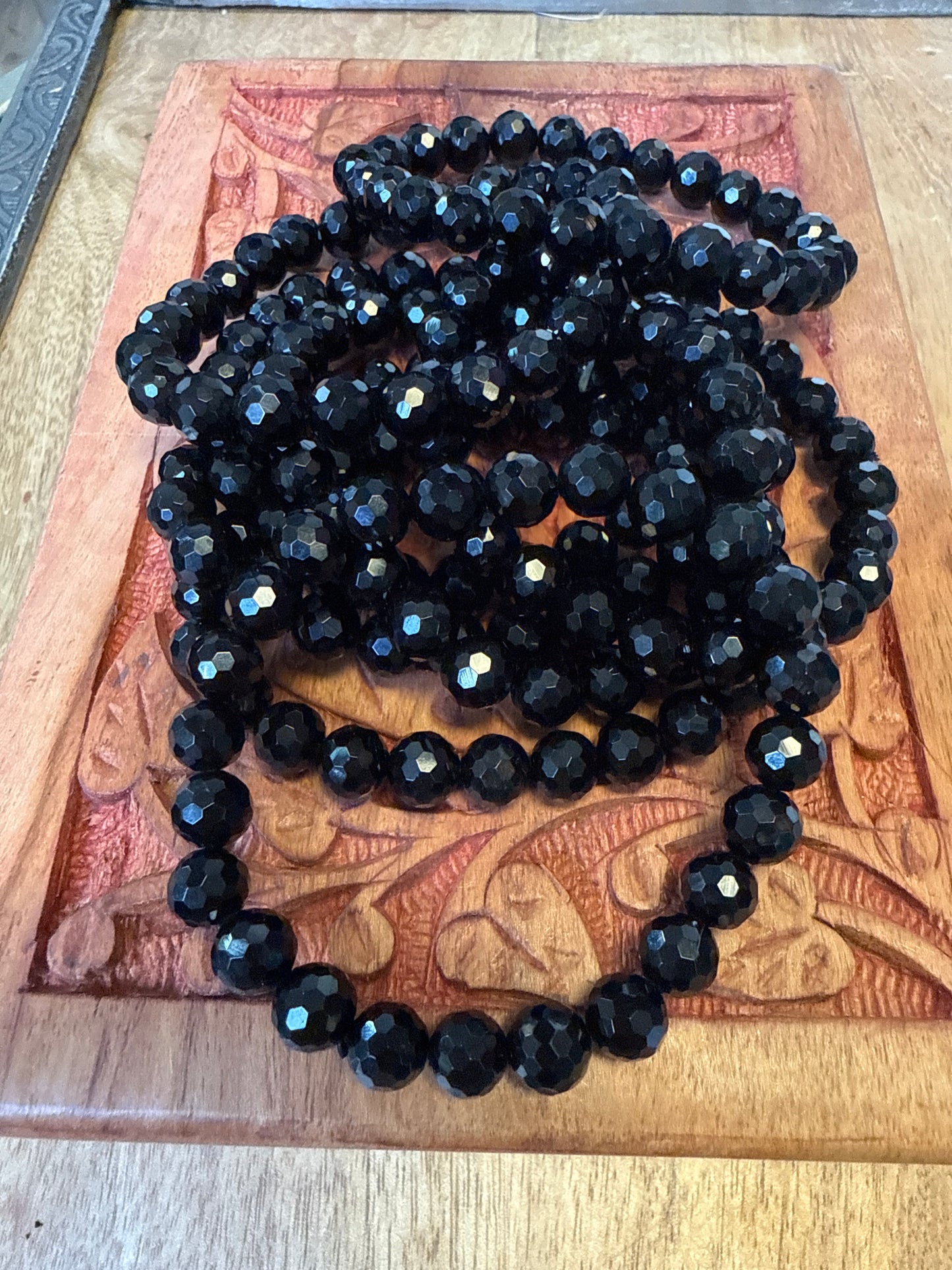 Faceted Gemstone Beaded Bracelet
