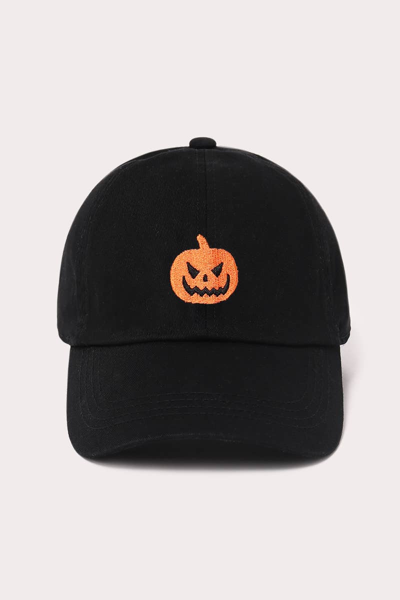 Halloween Pumpkin Embroidered Baseball Cap