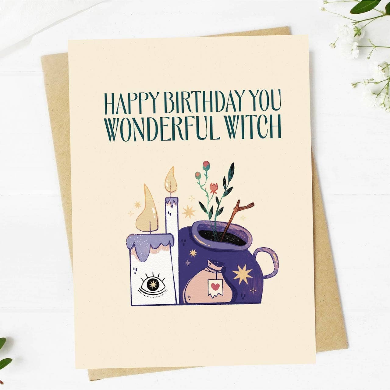 "Happy Birthday You Wonderful Witch" Birthday Card - Cozy Coven