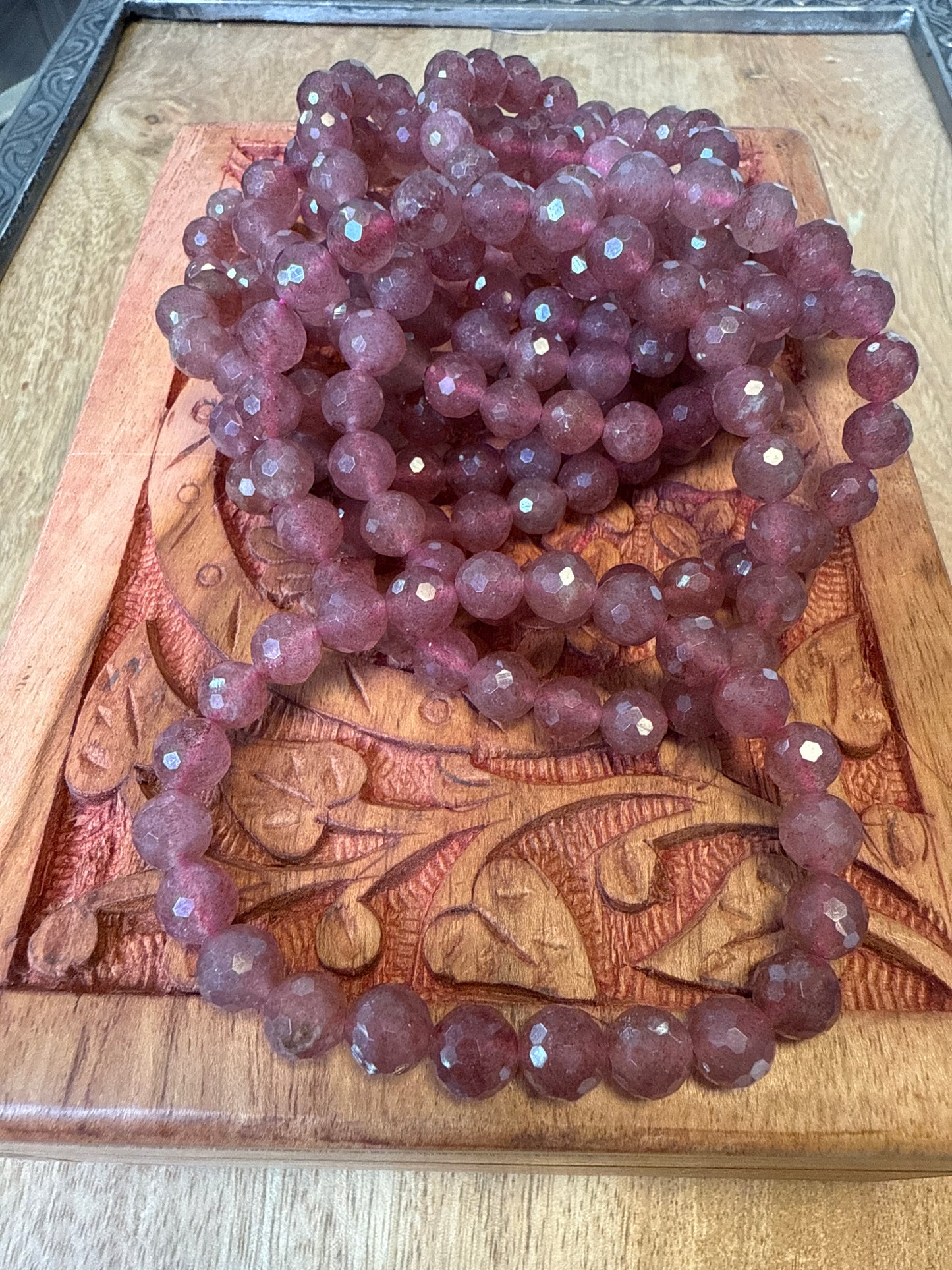Faceted Gemstone Beaded Bracelet