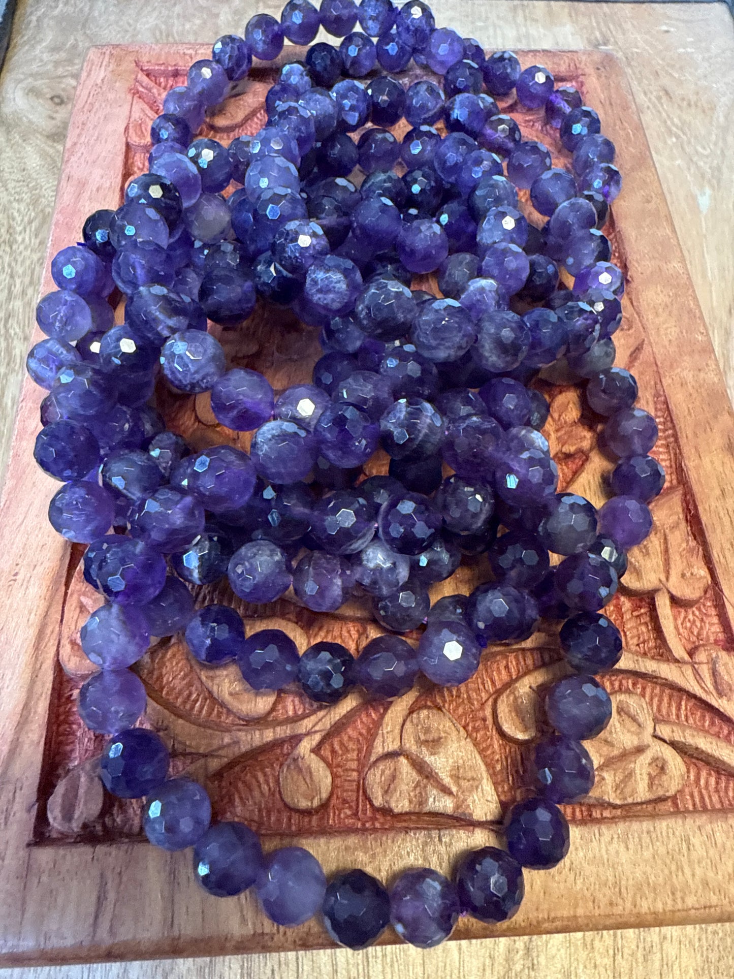 Faceted Gemstone Beaded Bracelet