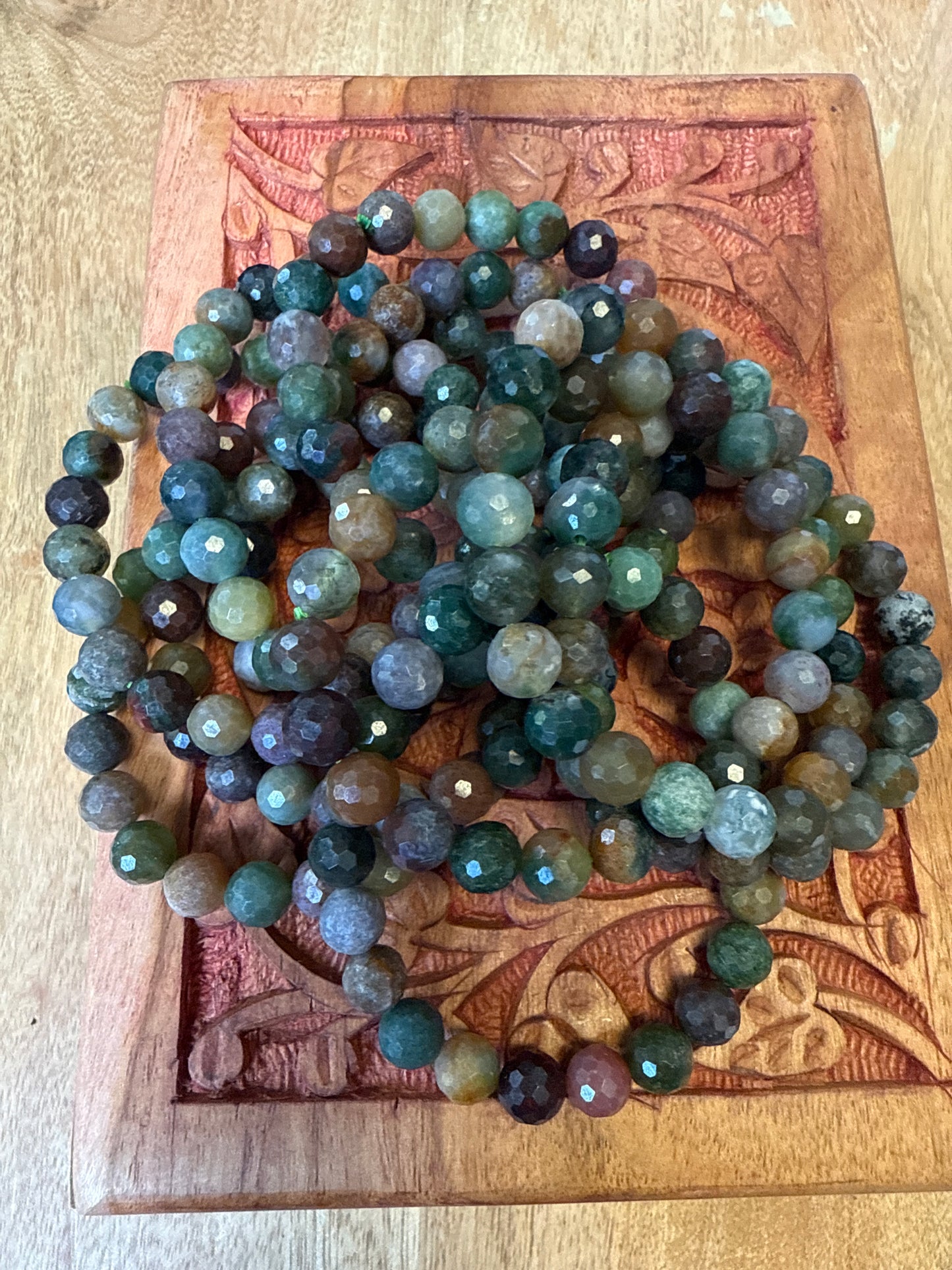 Faceted Gemstone Beaded Bracelet