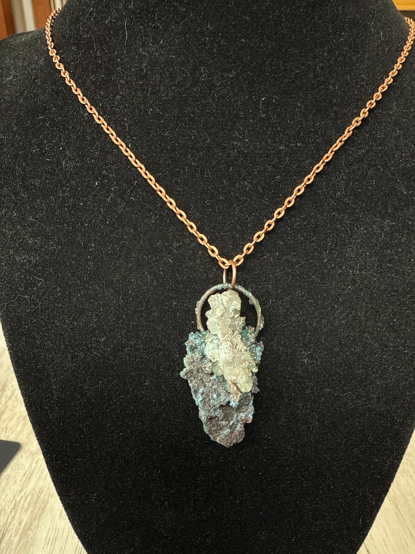 Azurite + Quartz Copper Electroplated | Handmade by Sacred Alchemy in Vermont