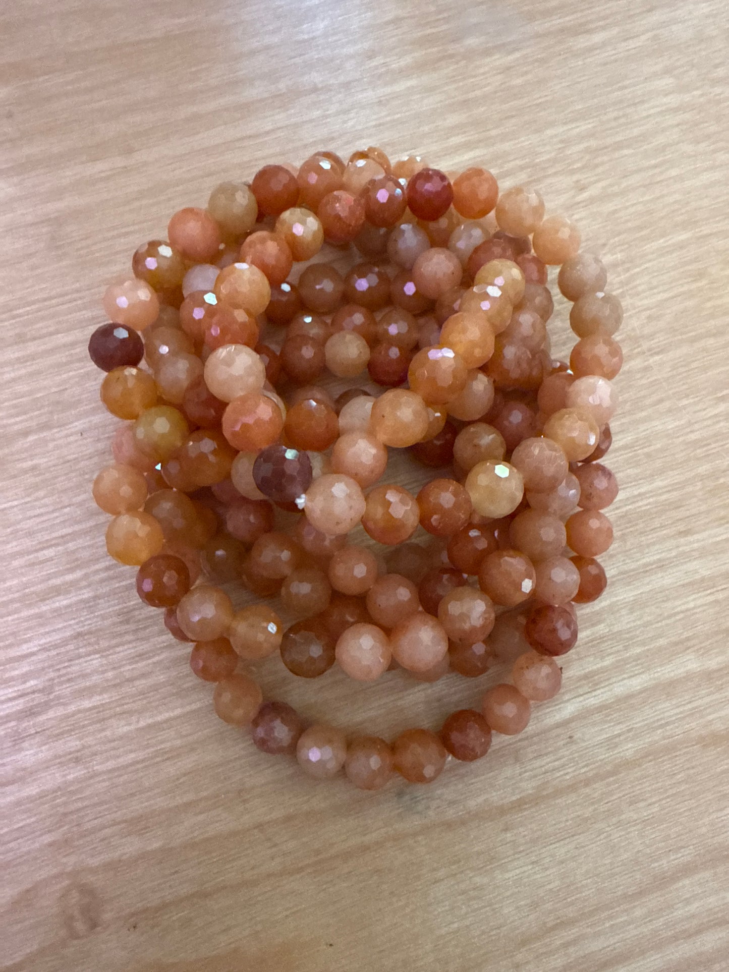 Faceted Gemstone Beaded Bracelet