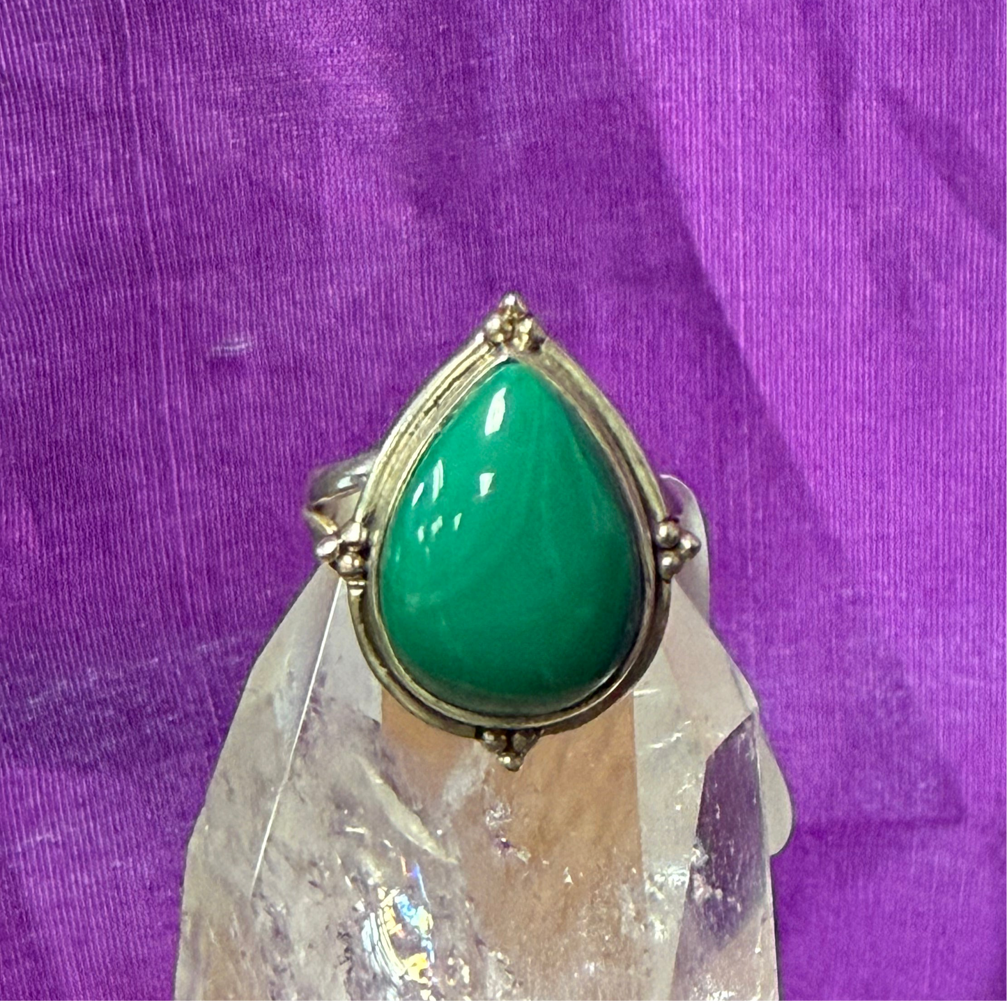 Malachite Sterling Silver Ring