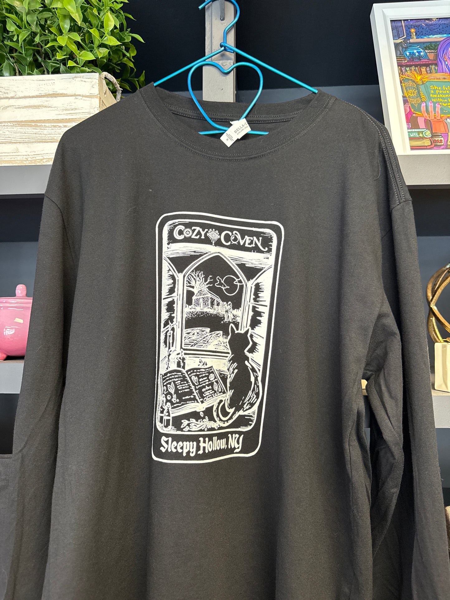 Cozy Coven Sleepy Hollow NY Tarot Card Long Sleeve T-Shirt | 🖼️ by Claire Widman