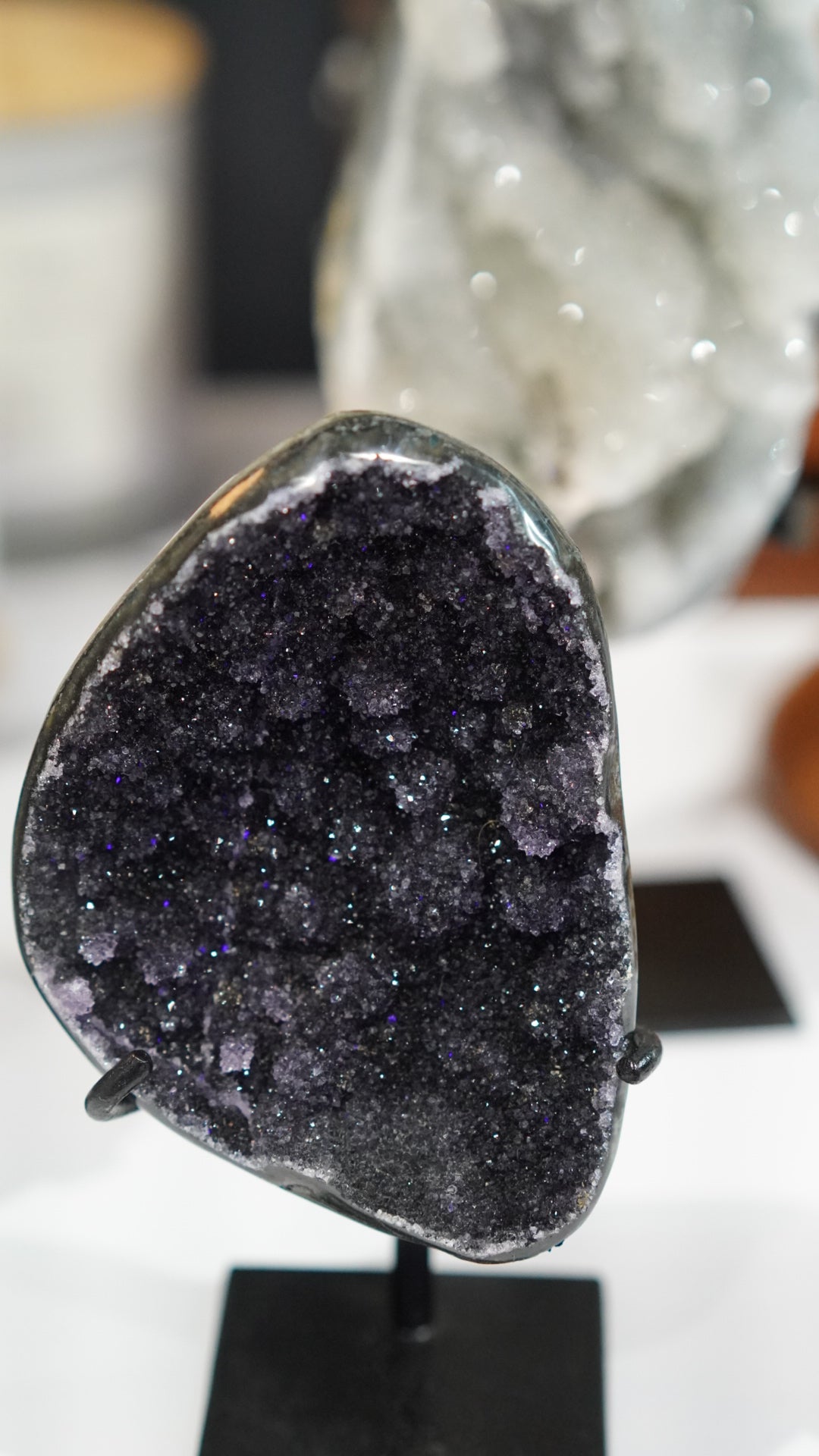 Uruguayan Amethyst Geode with Custom Stand