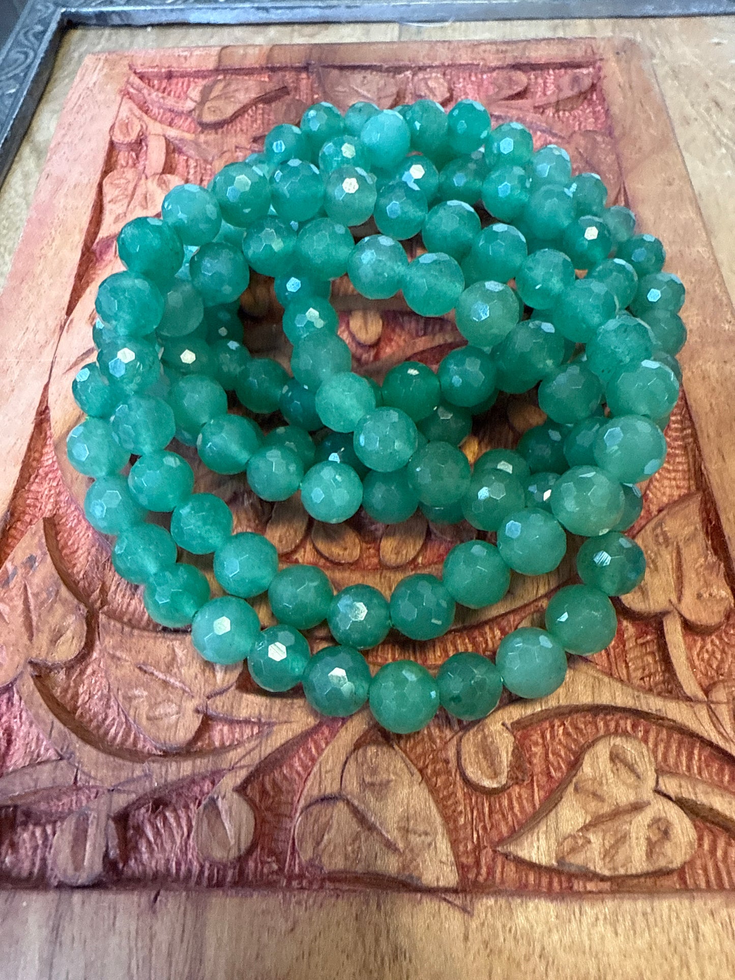 Faceted Gemstone Beaded Bracelet