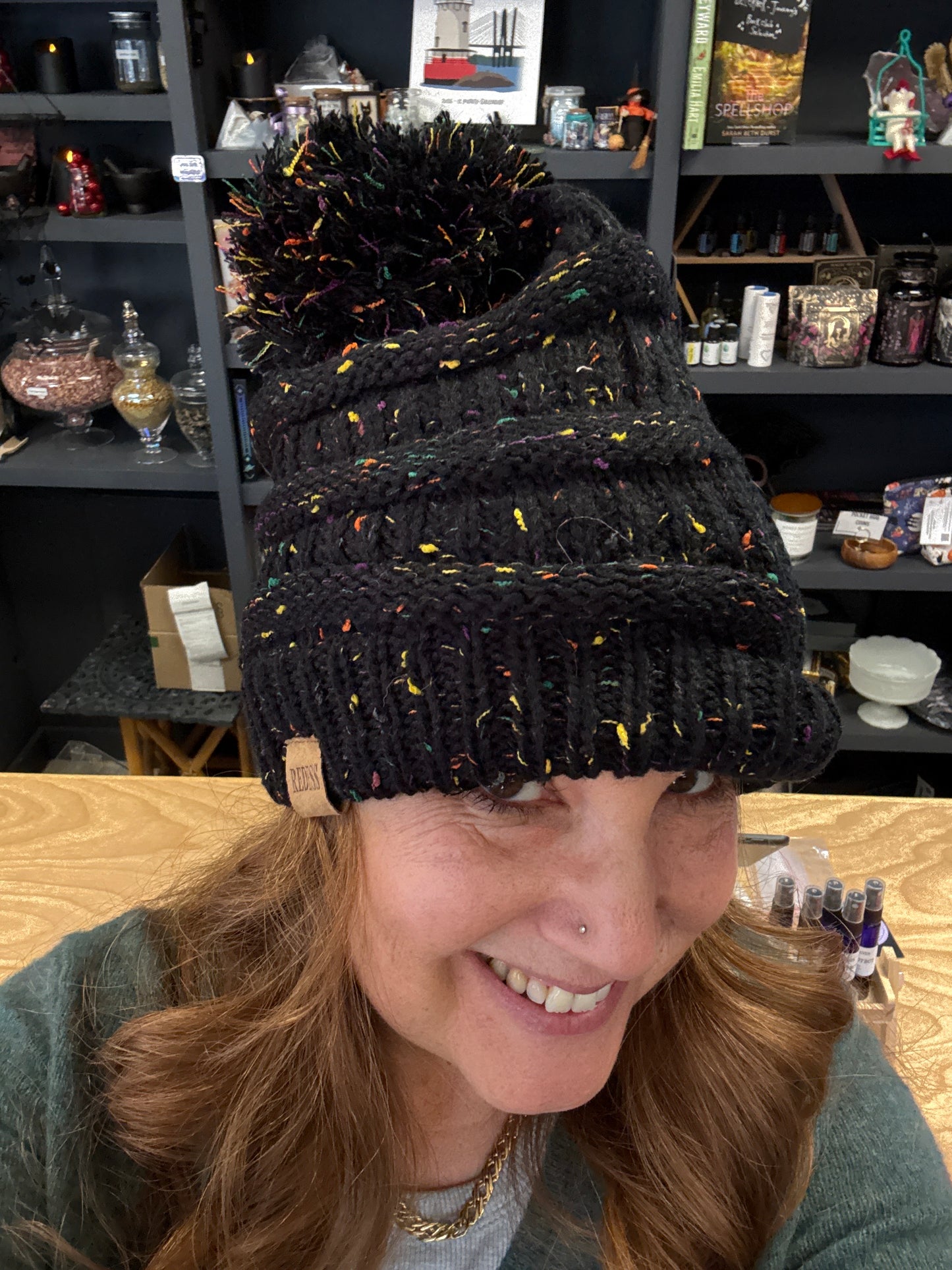 Lined Pompom Winter Beanies - Cozy Coven