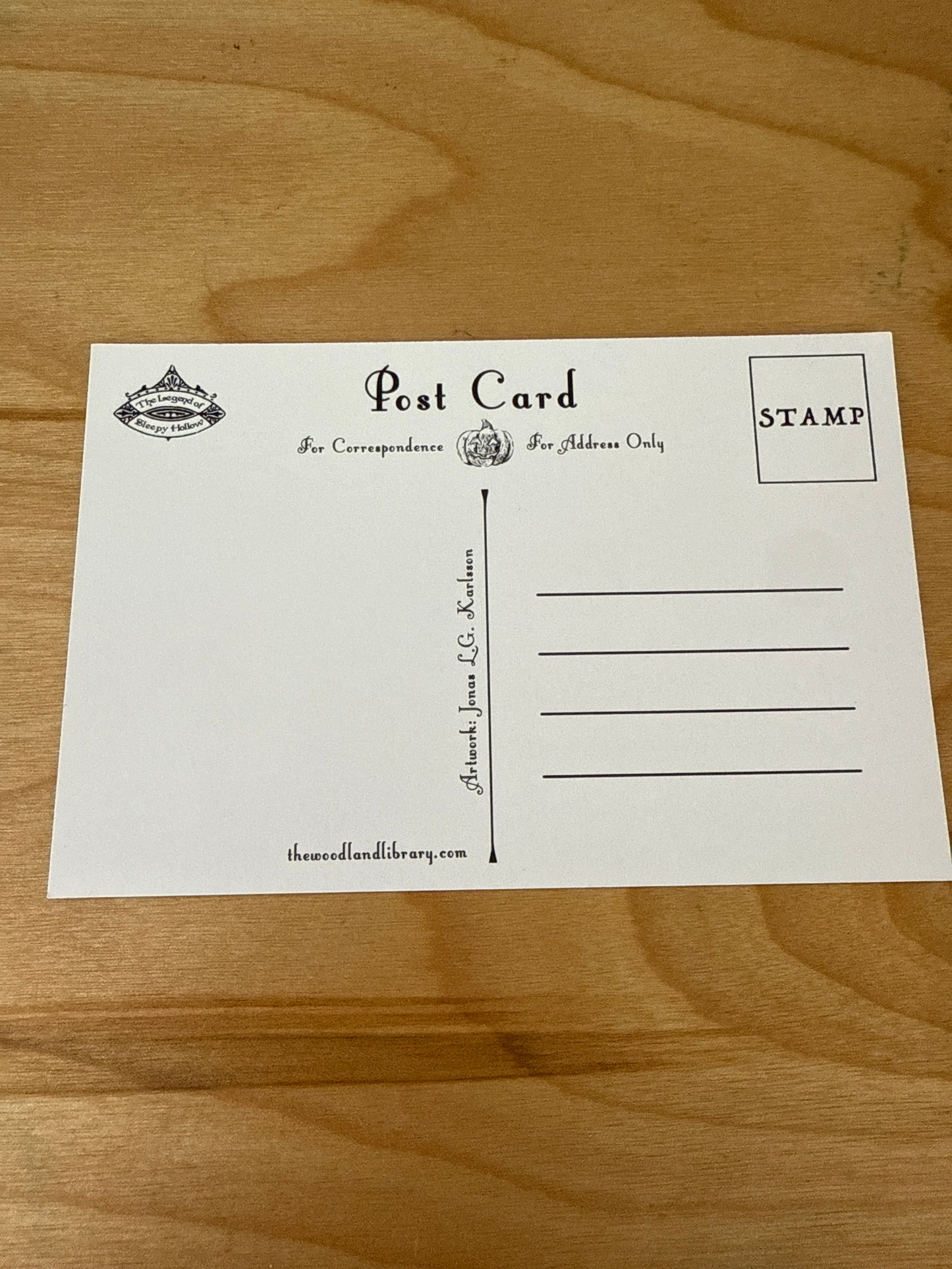 Season’s Greetings from Sleepy Hollow Postcard