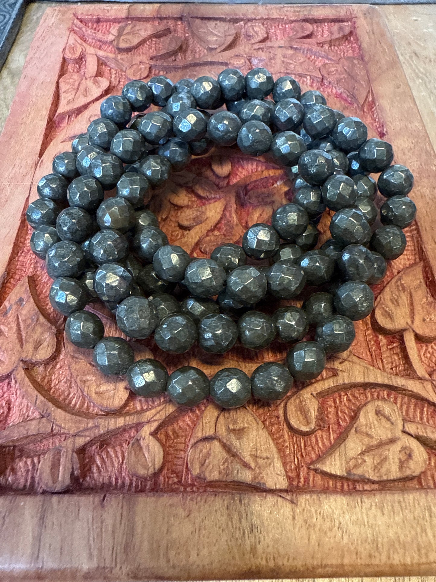 Faceted Gemstone Beaded Bracelet