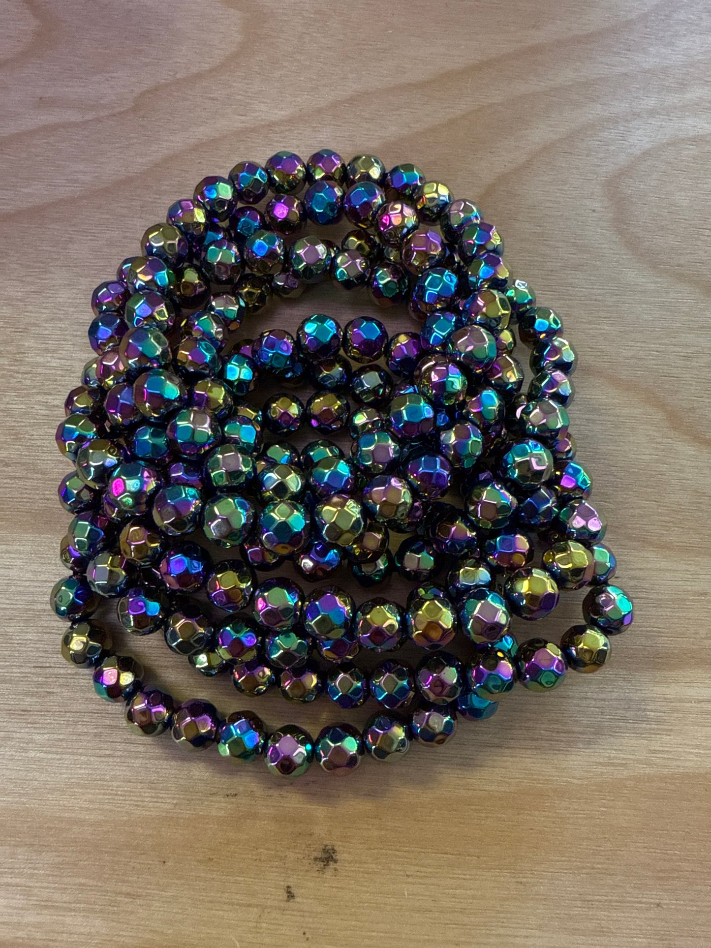 Faceted Gemstone Beaded Bracelet