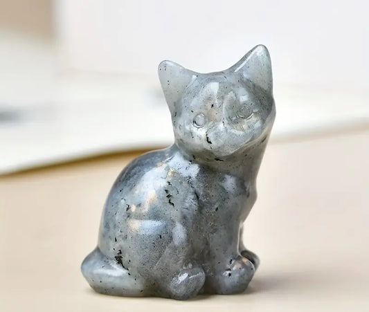 Cat Crystal Carvings