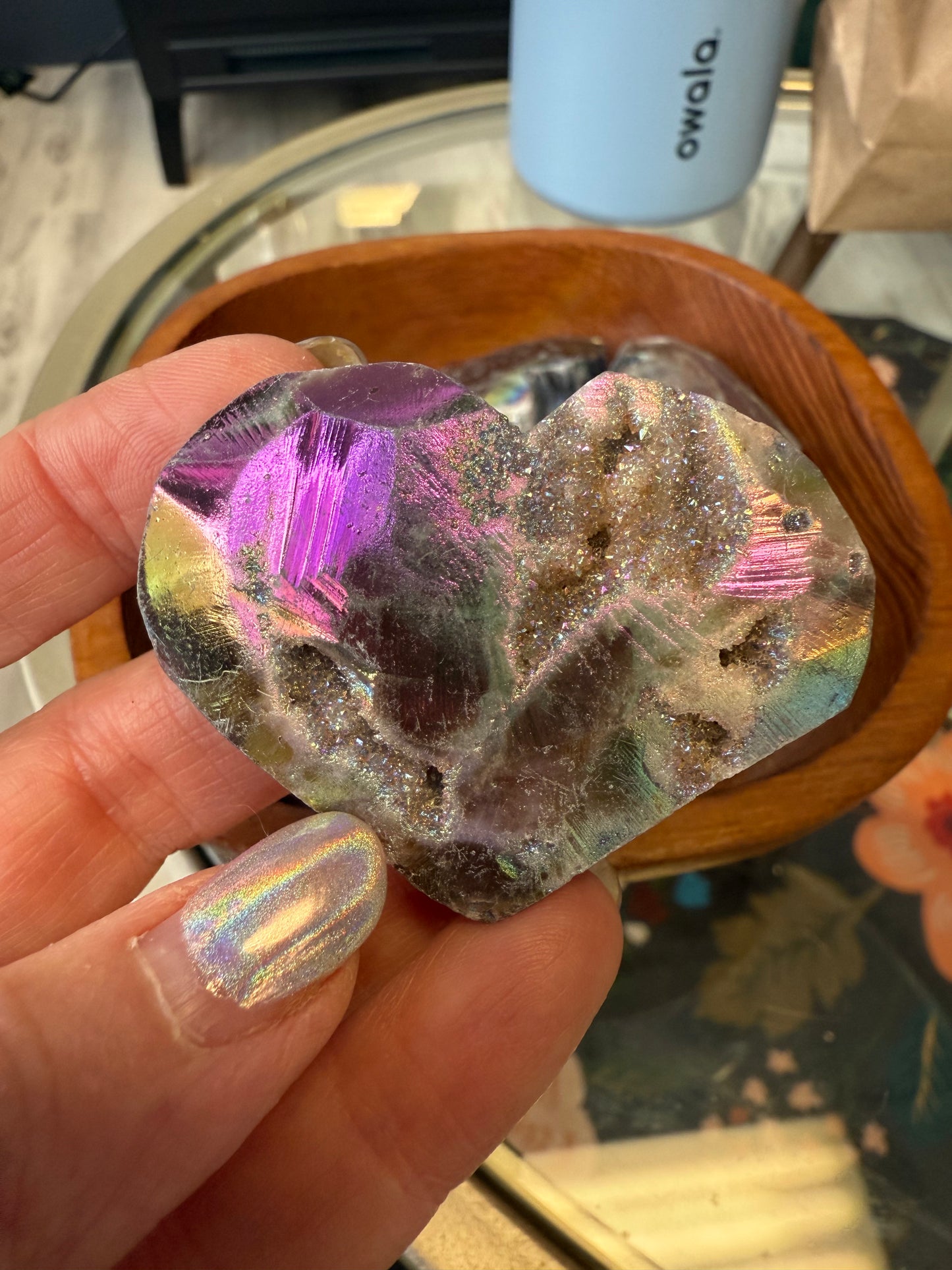 Aura Chalcedony Hearts