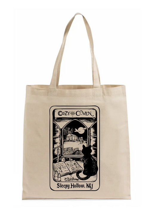Sleepy Hollow Cozy Coven Canvas Art Tote | designed by Claire Widman