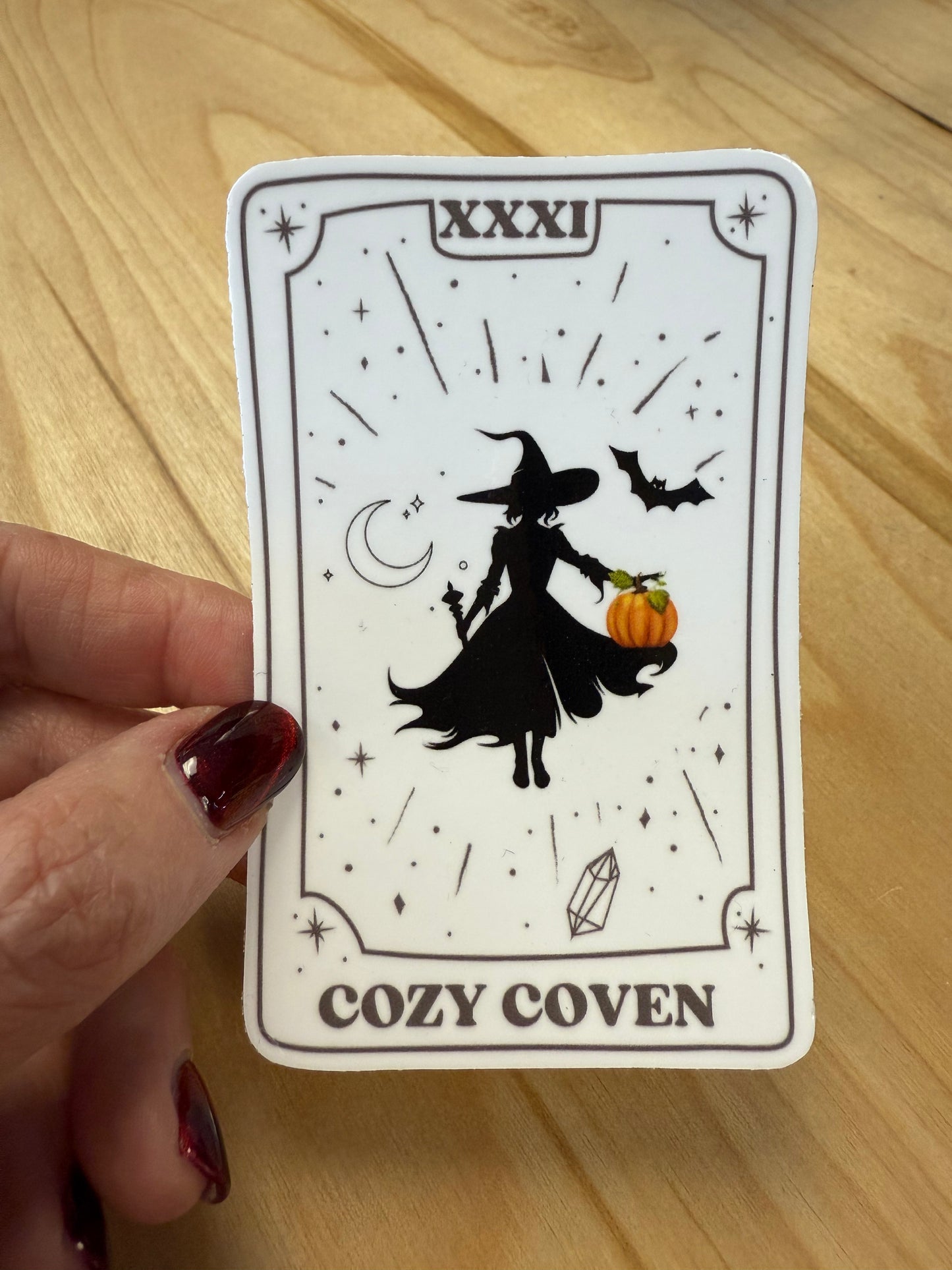 Cozy Coven Tarot Witch XXXI Vinyl Sticker