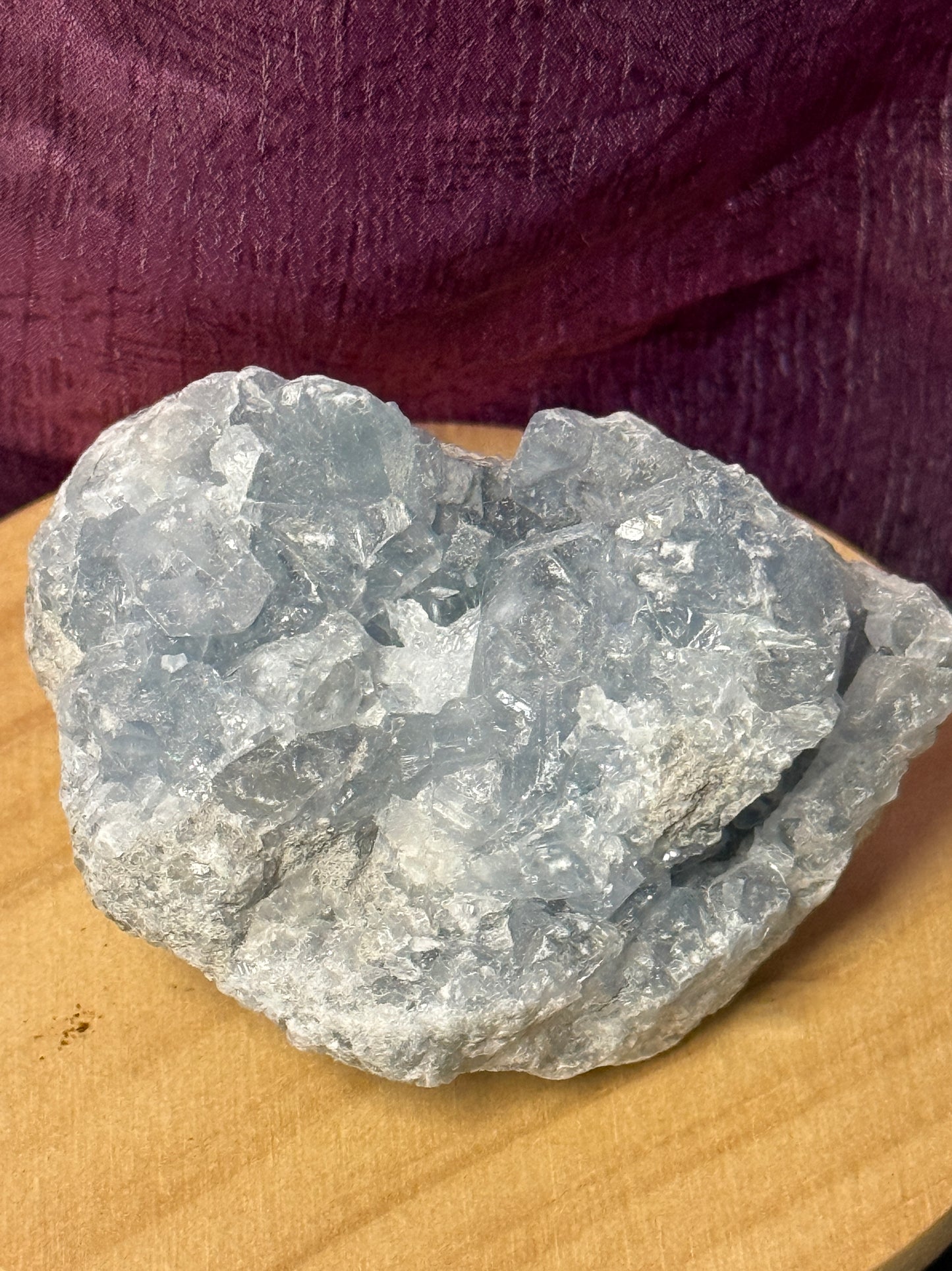 Blue Celestite Cluster - Cozy Coven