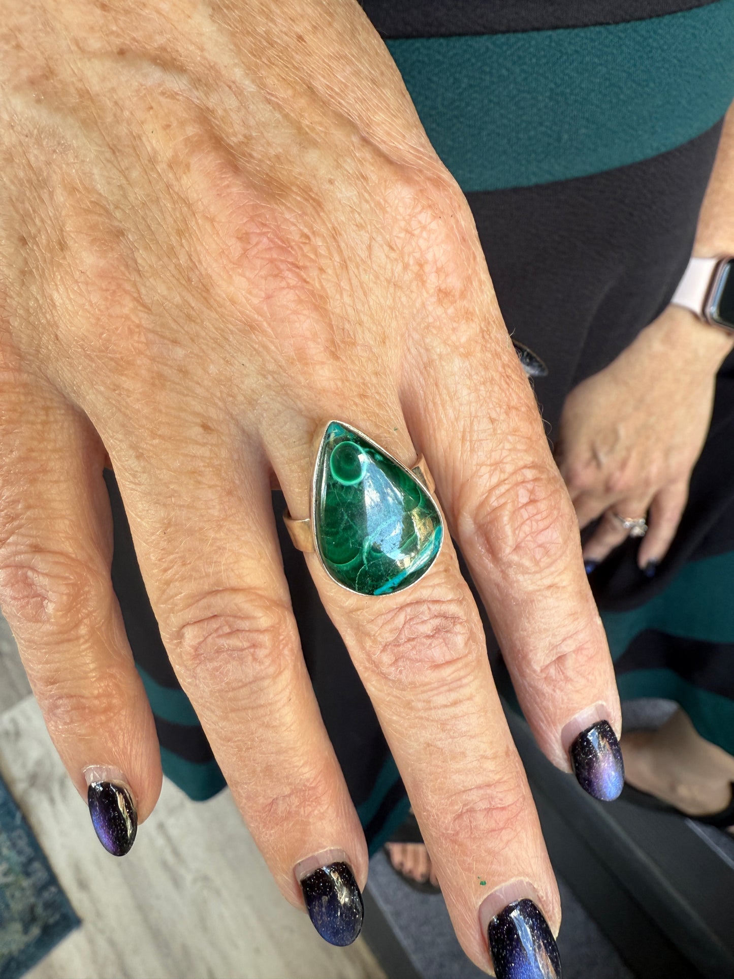 Malachite Sterling Silver Ring