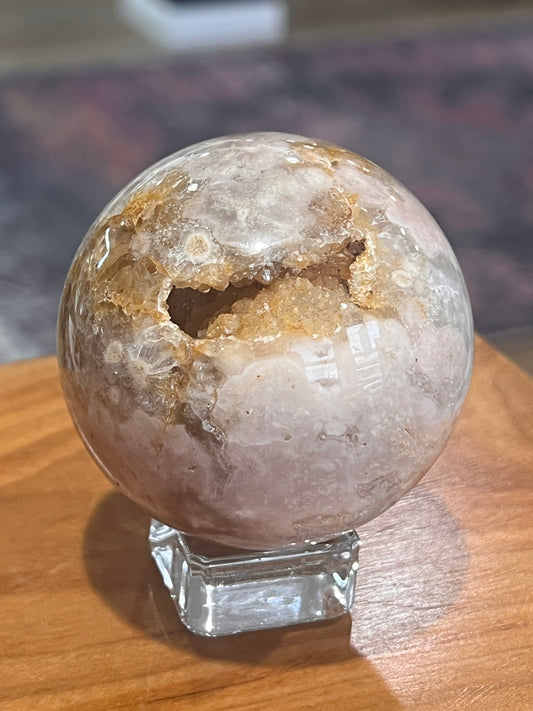Druzy Flower Agate sphere