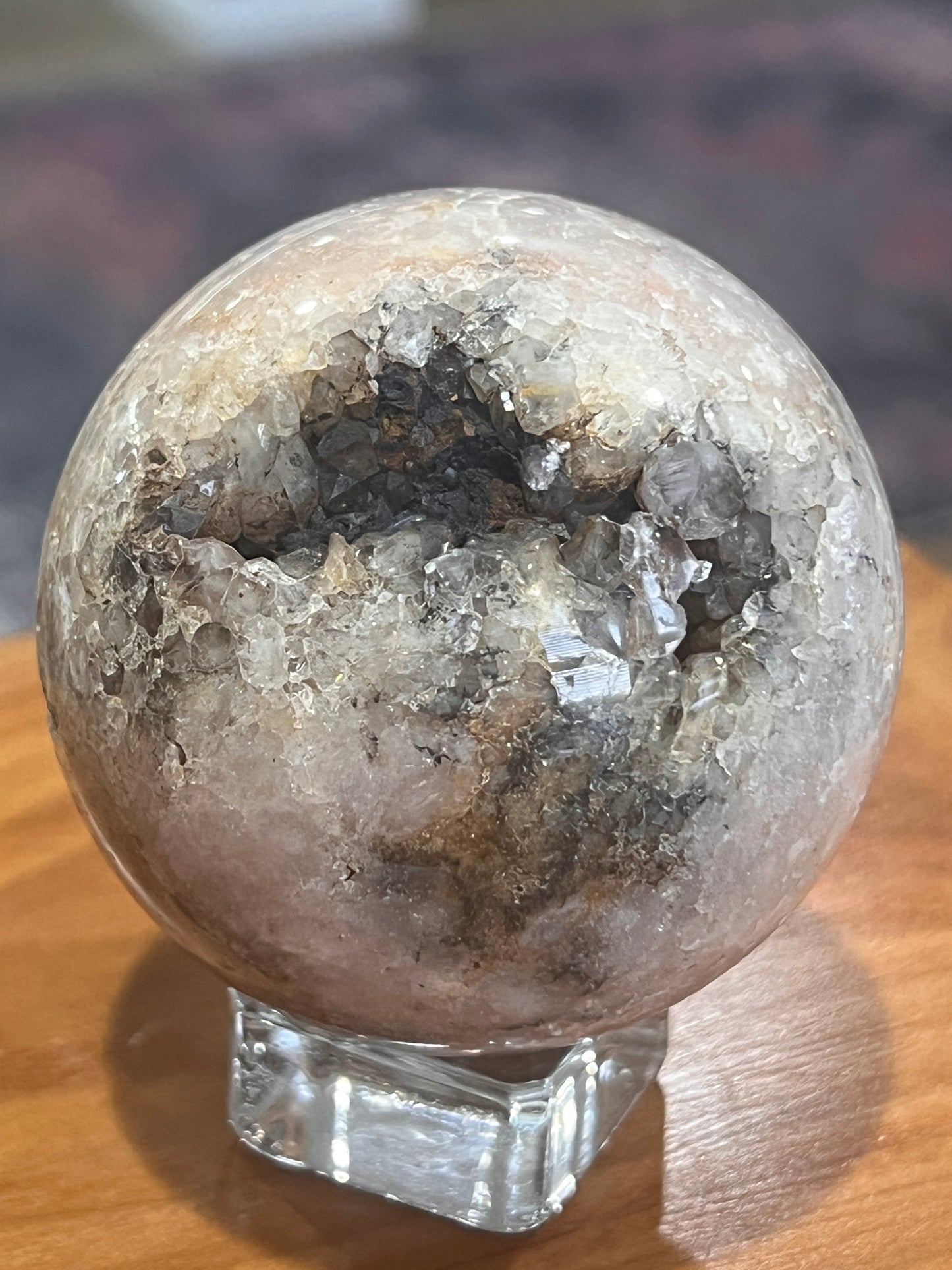 Druzy Flower Agate sphere