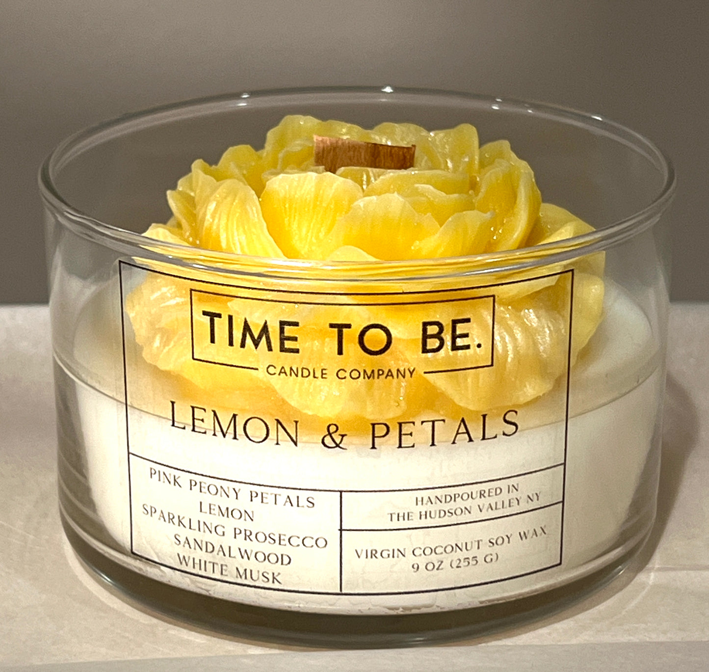 Scented Flower Candles | Soy Wax + Wooden Wick