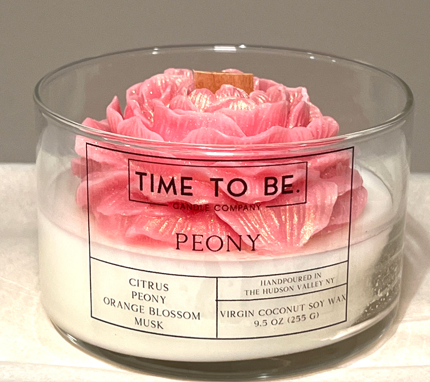 Scented Flower Candles | Soy Wax + Wooden Wick