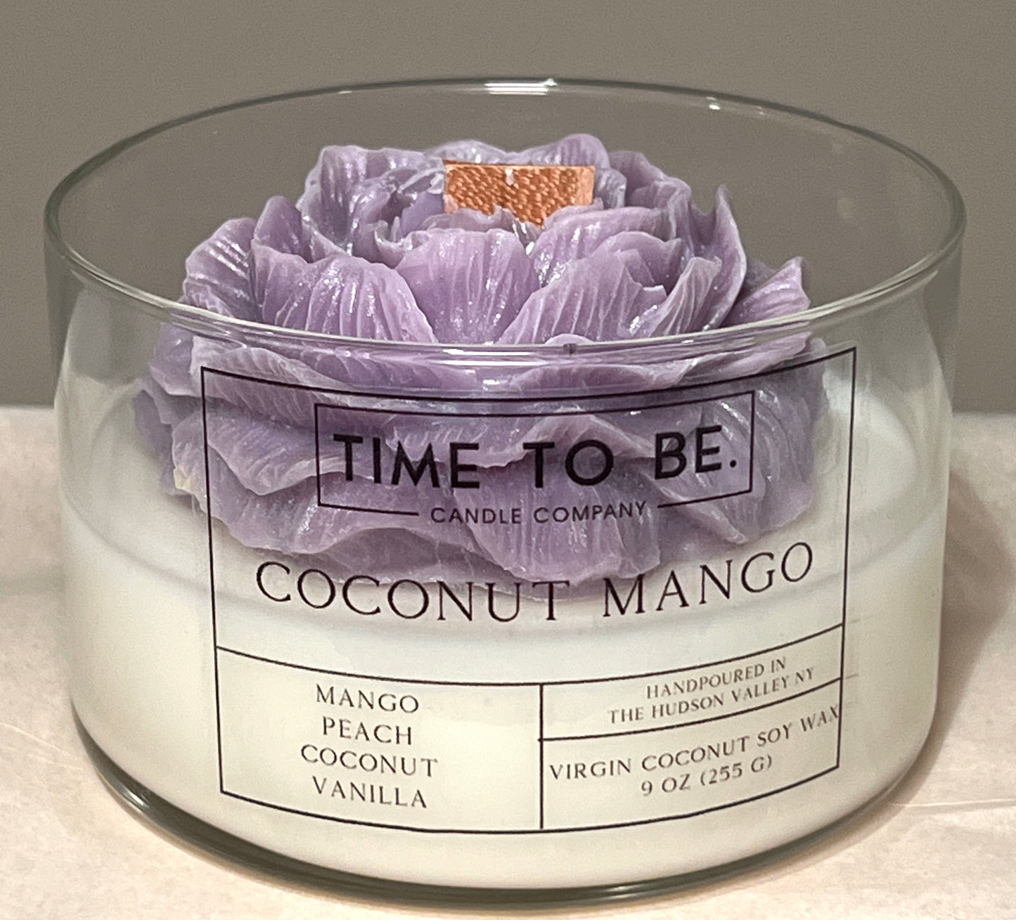 Scented Flower Candles | Soy Wax + Wooden Wick
