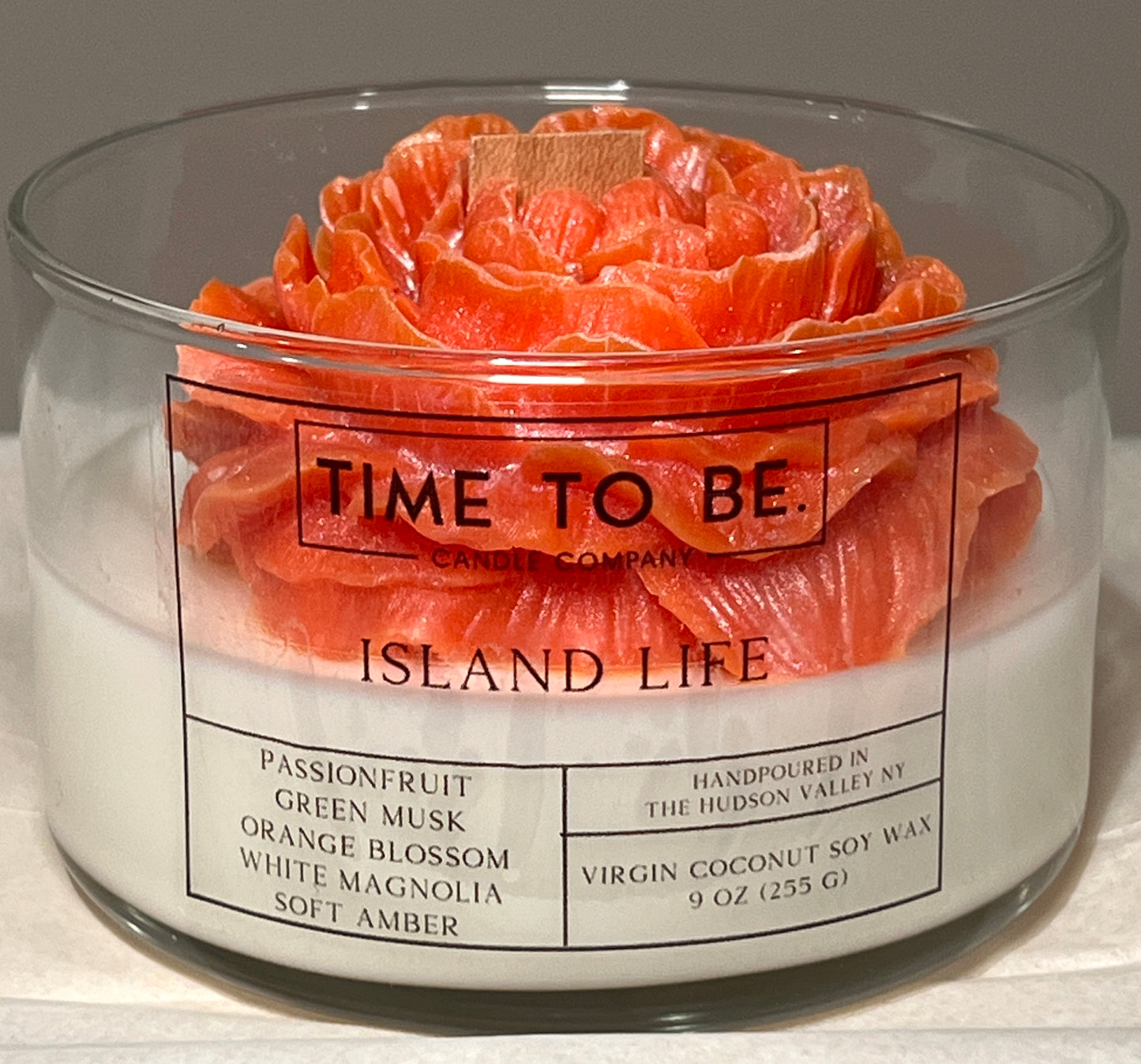 Scented Flower Candles | Soy Wax + Wooden Wick