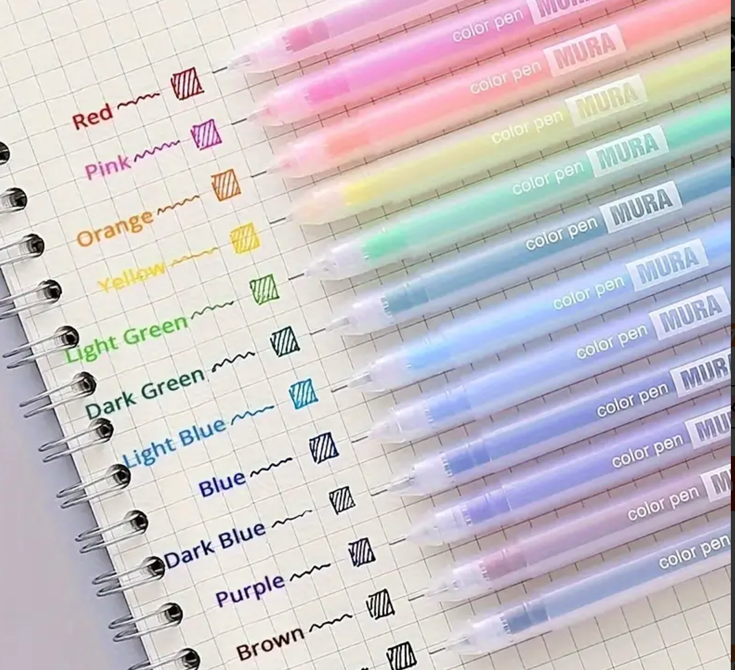Candy Colored Gel Pens 0.5mm Multi-color Ink Pens for Journaling Note Taking - Cozy Coven